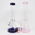 WATER PIPE 7MM GLASS W/ COLORED BEAKER WP2324 1CT